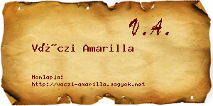 Váczi Amarilla névjegykártya